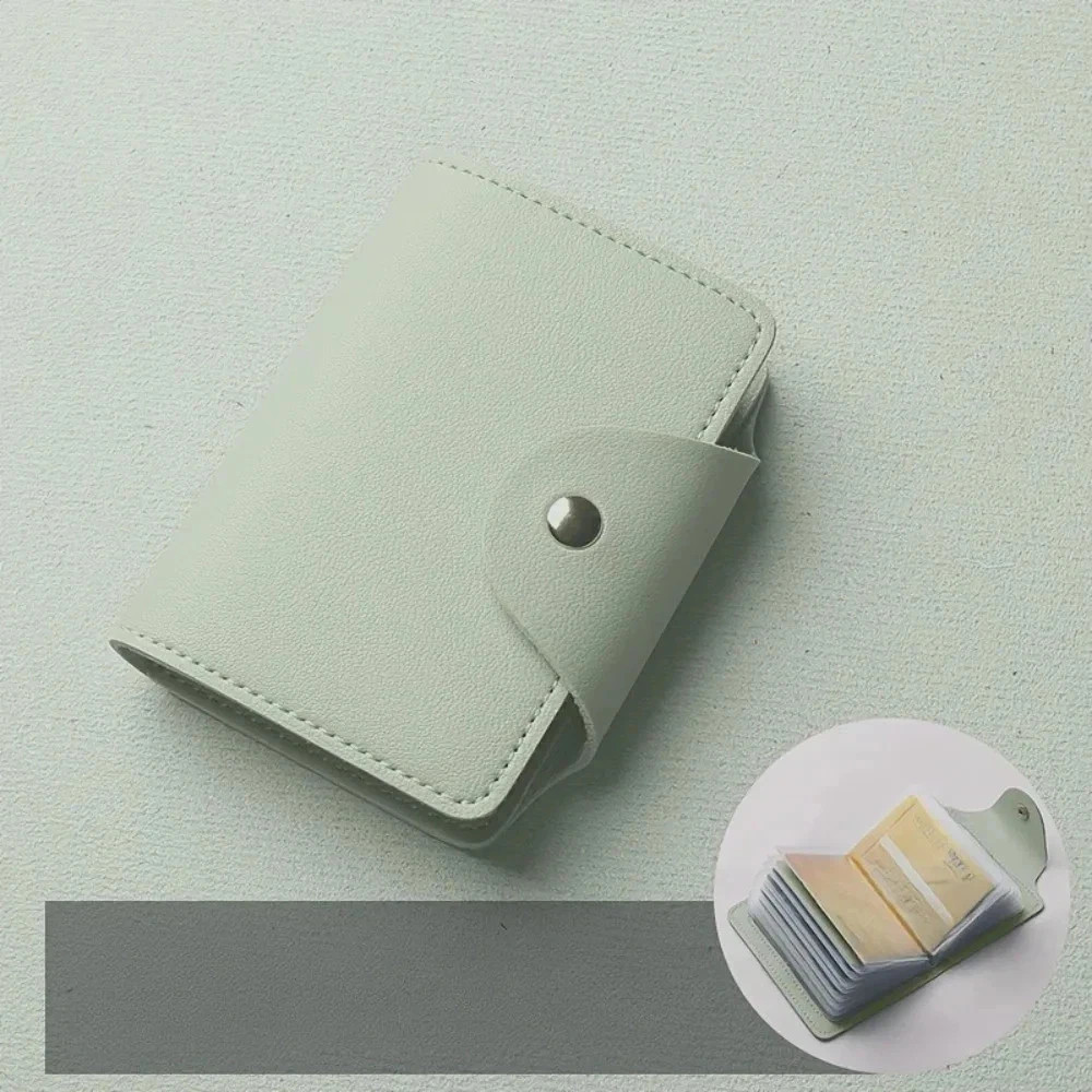 PU Leather Credit Card Holder Wallet Large Capacity Multi Slot Card Organizer