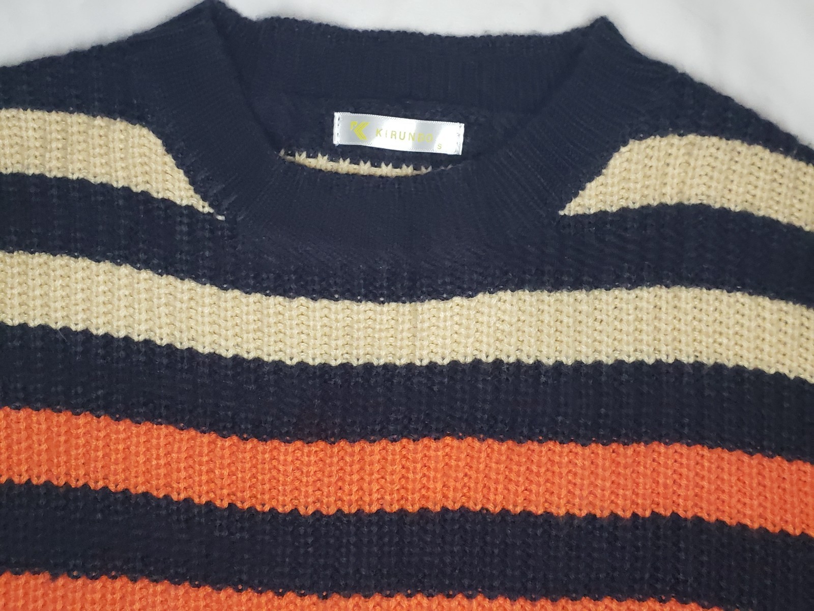 Kirundo Striped Knit Sweater Womens Size Small Crew Neck Pullover Long Sleeve