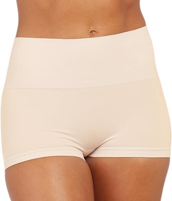 SPANX Women’s Everyday Shaping Seamless Boyshort Panties Soft Nude