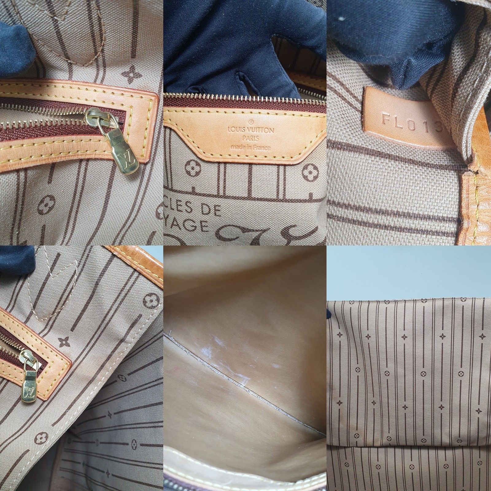 TARIFF FREE Authentic Louis Vuitton Neverfull GM Monogram M40157 Dust bag LF677