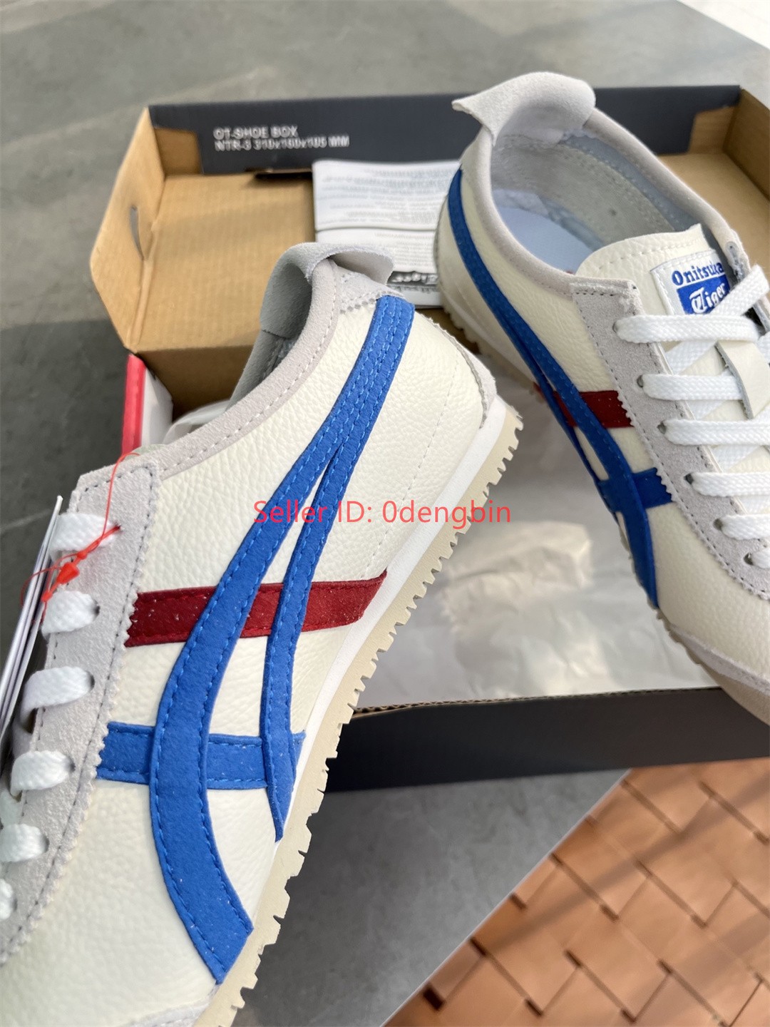Retro Onitsuka Tiger MEXICO 66 Casual Shoes White/Blue Red Sneakers New with Box