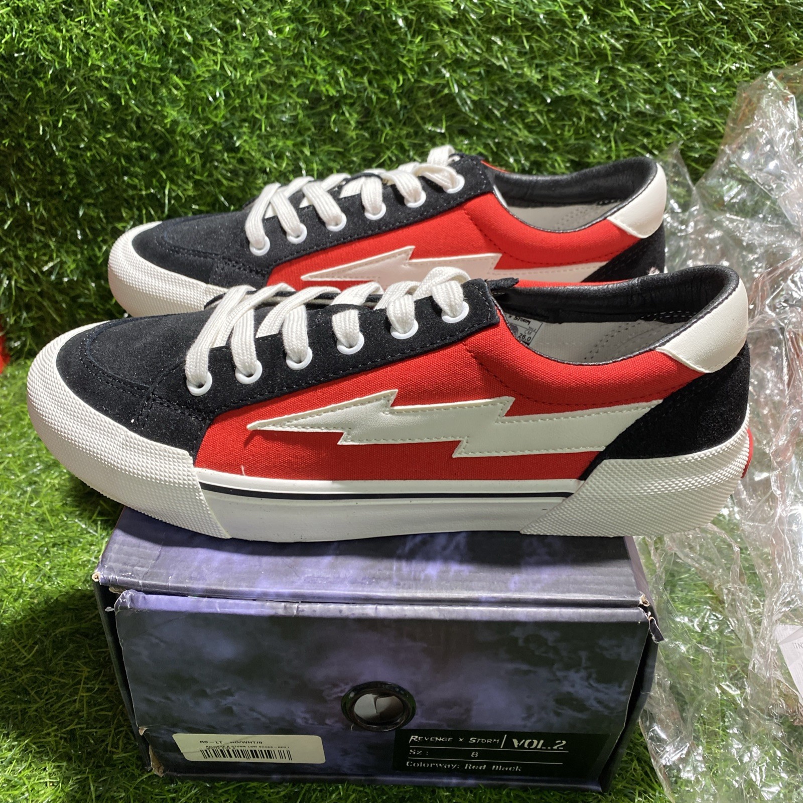 Revenge X Storm Vol.2 Black Red White Low Top Lace Up Size 8 Men’s Sneakers