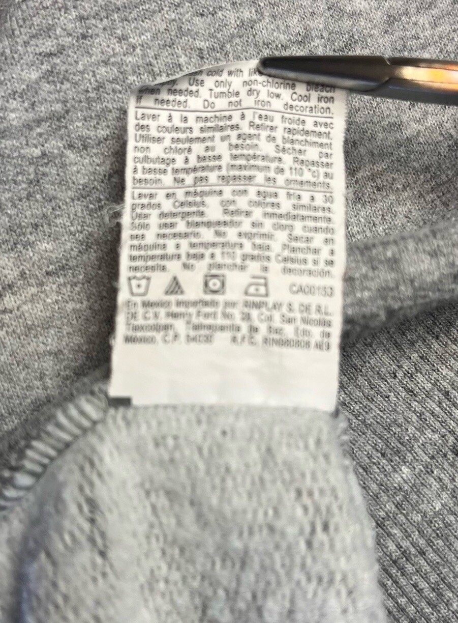Champion Sweatshirt Men’s Large Gray S0888 Powerblend Fleece Authentic Pullover