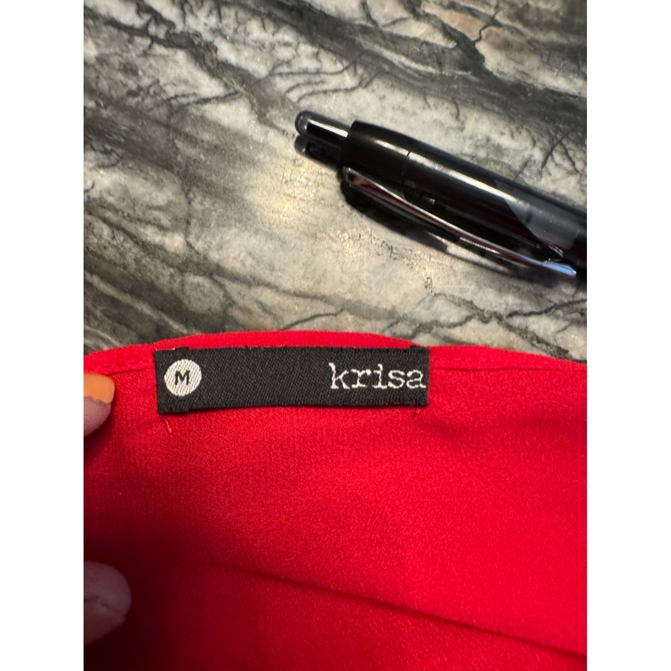 Krisa Red V-Neck Camisole Top