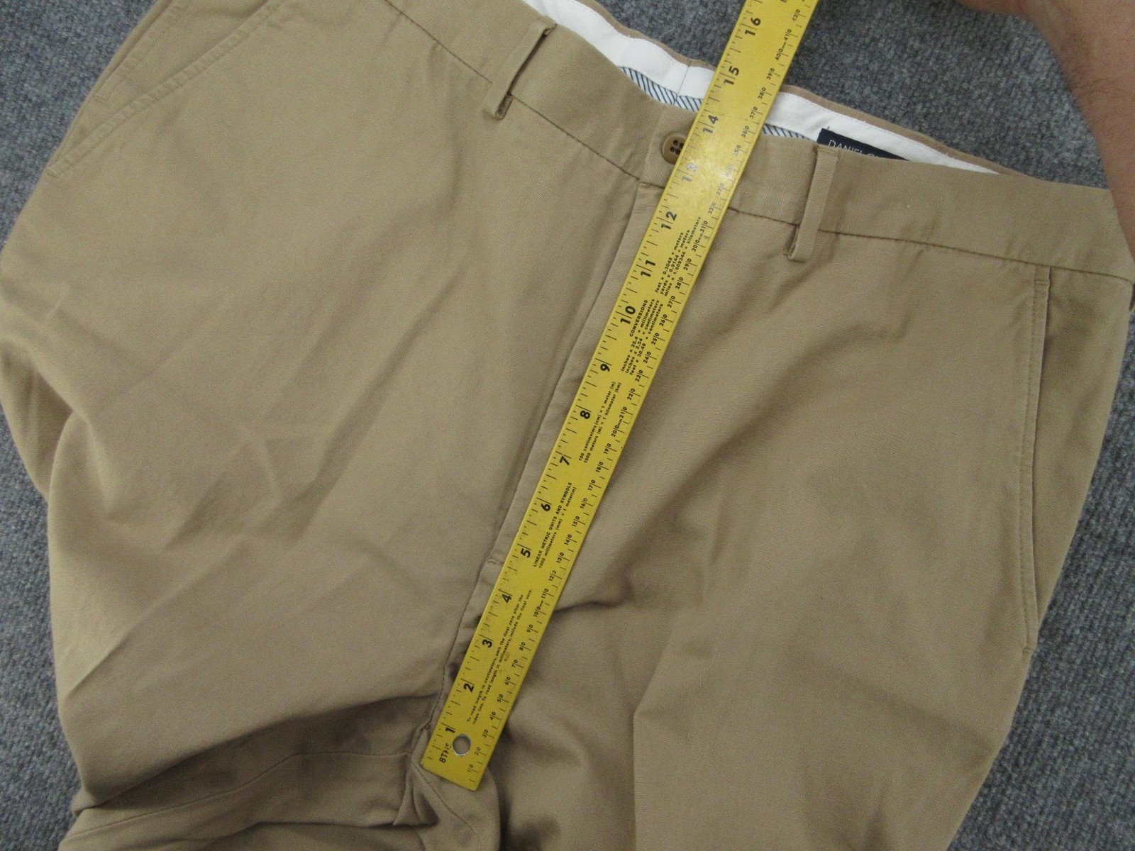 Daniel Cremieux Pants Mens 40×30 (Hem’d 40×28) Brit Khaki Vence Chino Flat Front