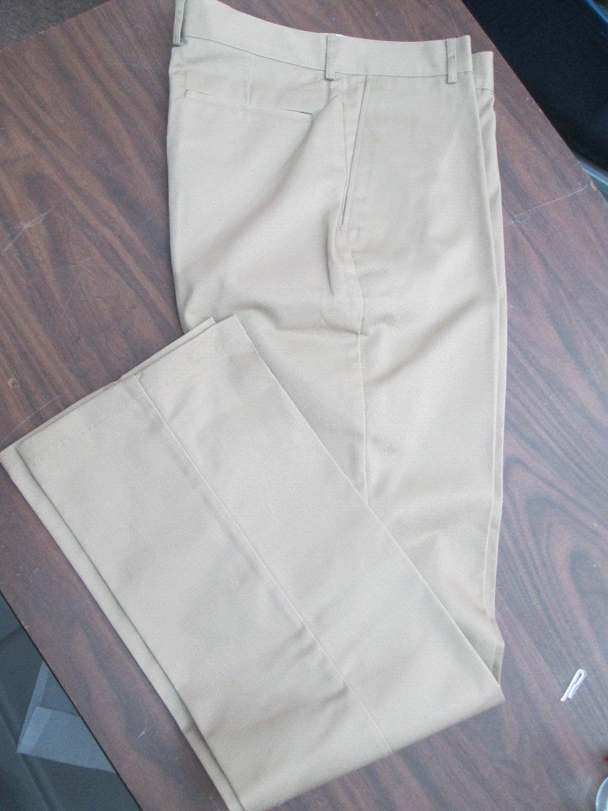 Men Pants khaki tan chino 28 32 34 36 38 40 42 46 52 54 flat Edwards 2577 NEW