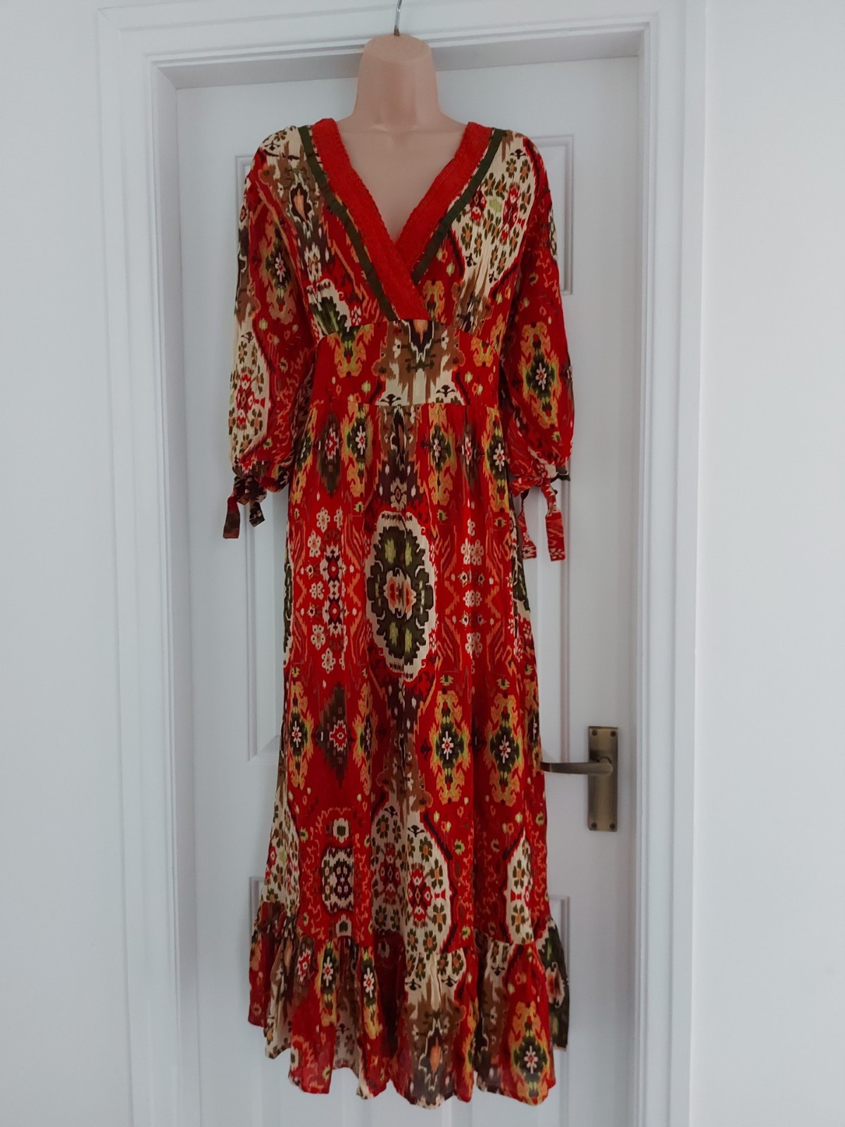 JOE BROWNS VINTAGE STYLE BOHO AUTUMN VIBES MAXI DRESS Sz 14-16 RRP £72