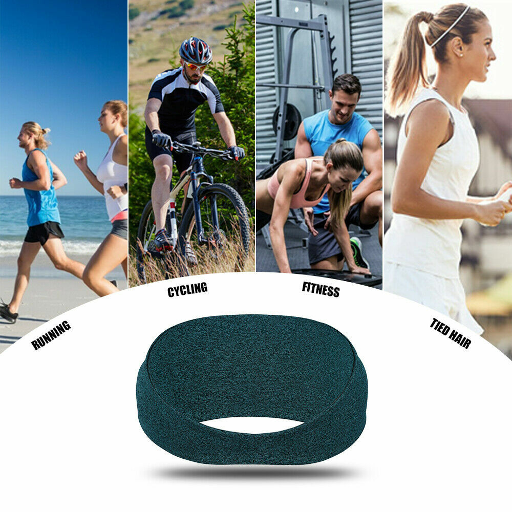 1/3/5pcs Men Women Sweat Band Elastic Running Sport Non Slip Athletic Headband