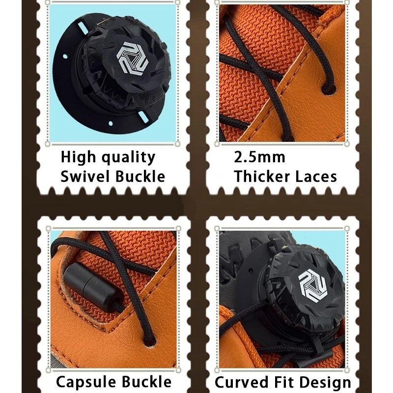 Swivel Buckle Laces Automatic No Tie Shoelaces Sneakers Kids Adult 1Pair Genuine