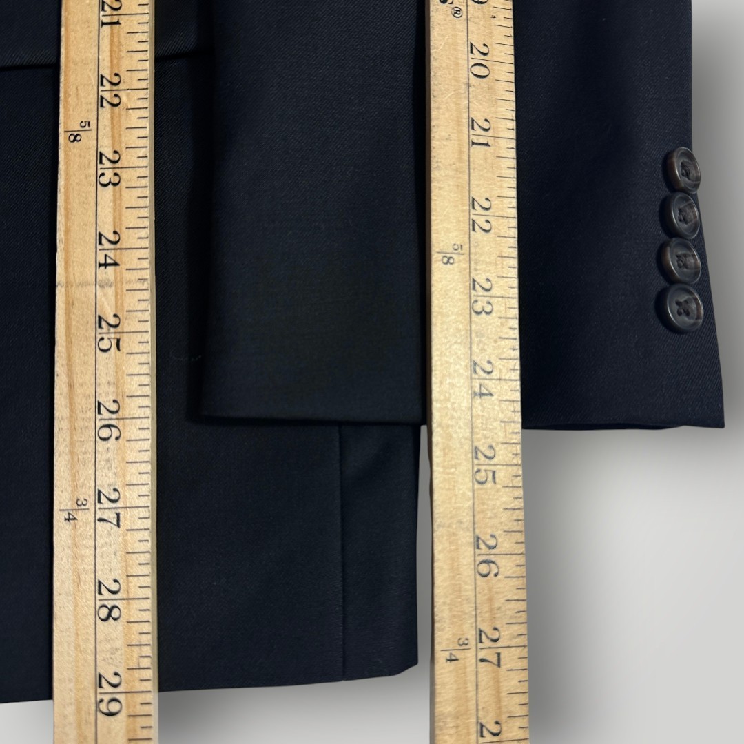 MICHAEL KORS Mens Two Piece Suit – 44R Blazer Jacket/38WX30 Pants Black Wool