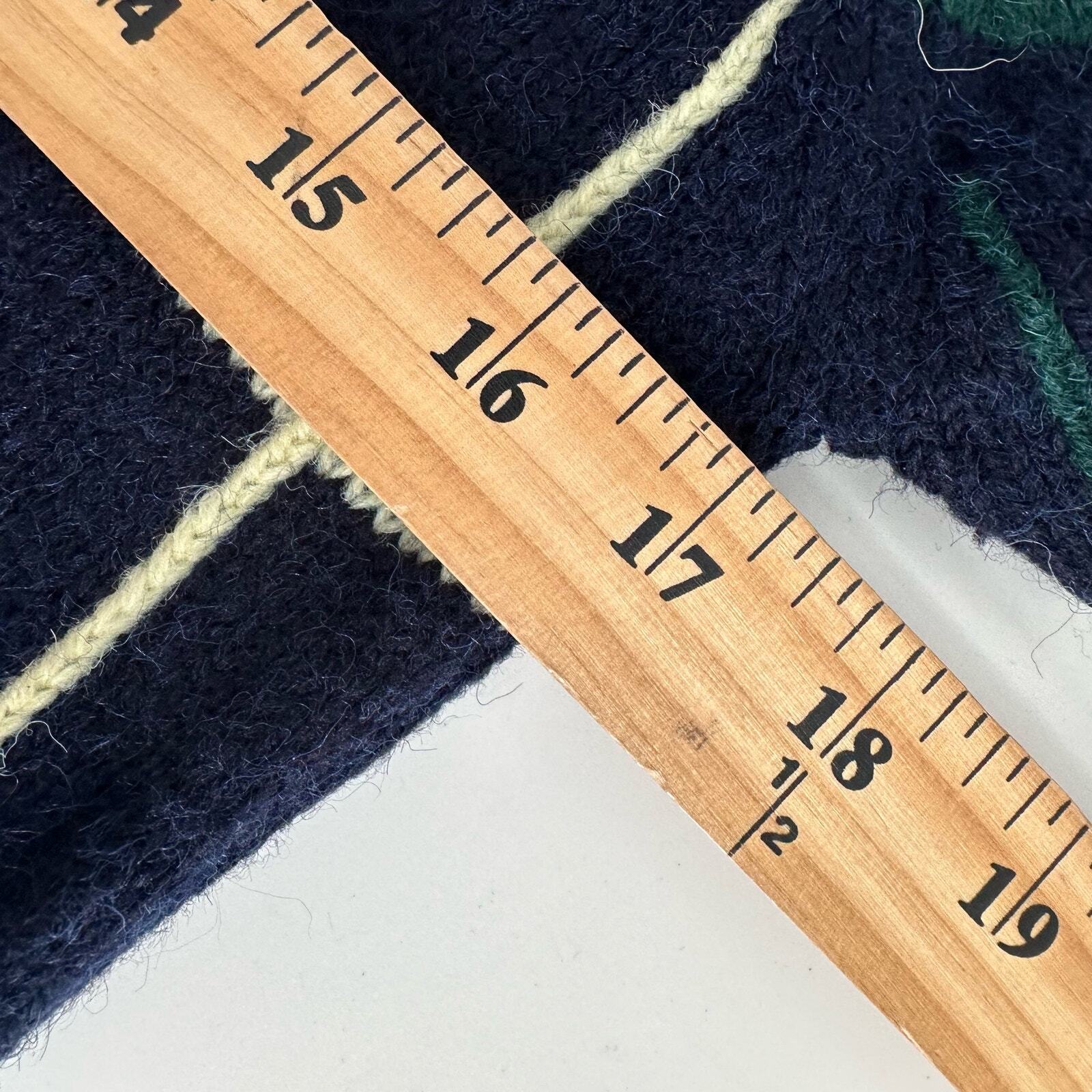 Garland Hong Kong Dad Style Dark Blue Grid Check Pattern Sweater Adult Window