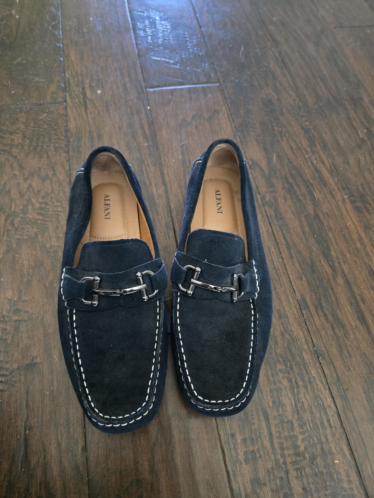 Alfani Men’s Kendric Drivers Slip-On Shoes, navy, Size 12