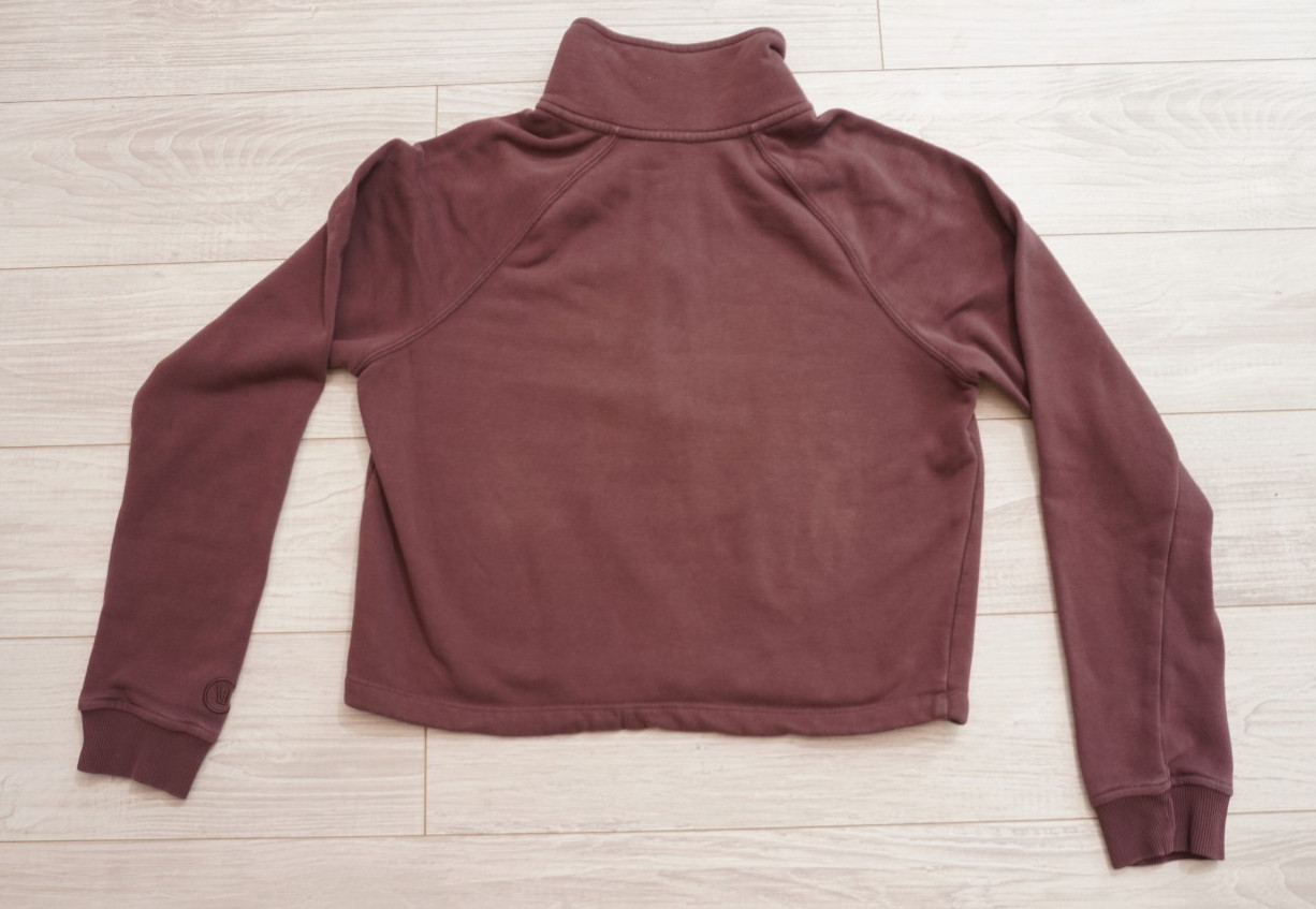 Vuori Sweatshirt Women’s Medium Red Brick Half Zip Cotton Pullover