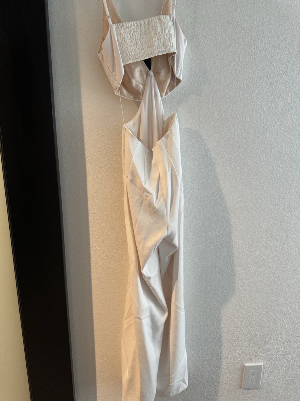 NWT Maje Cut Out Jumpsuit Cream Off white Size 34 Straps $495