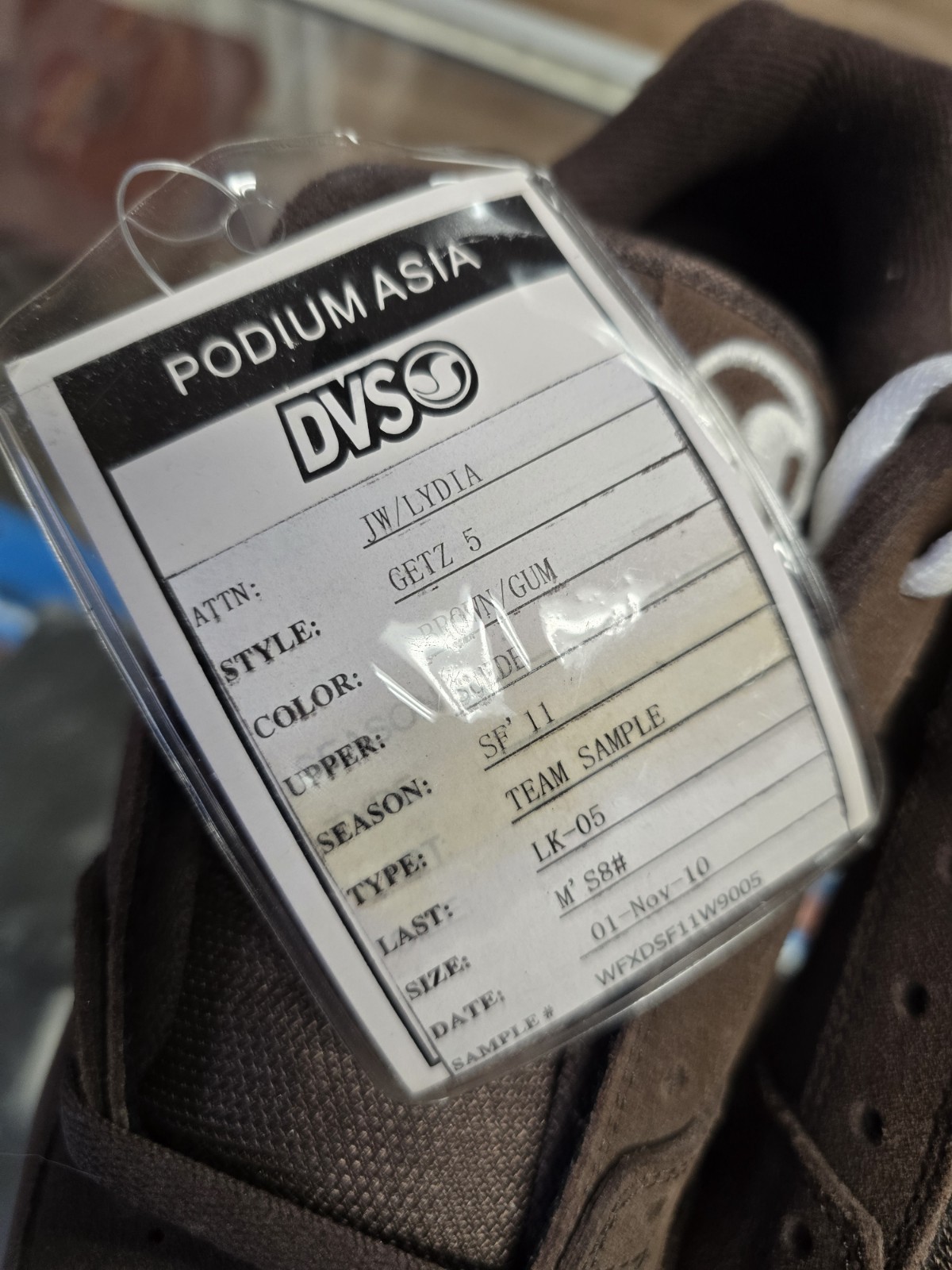 Vtg DVS Kerry Getz 5 Shoes Brown Sample Skate Skateboarding Size 8.0