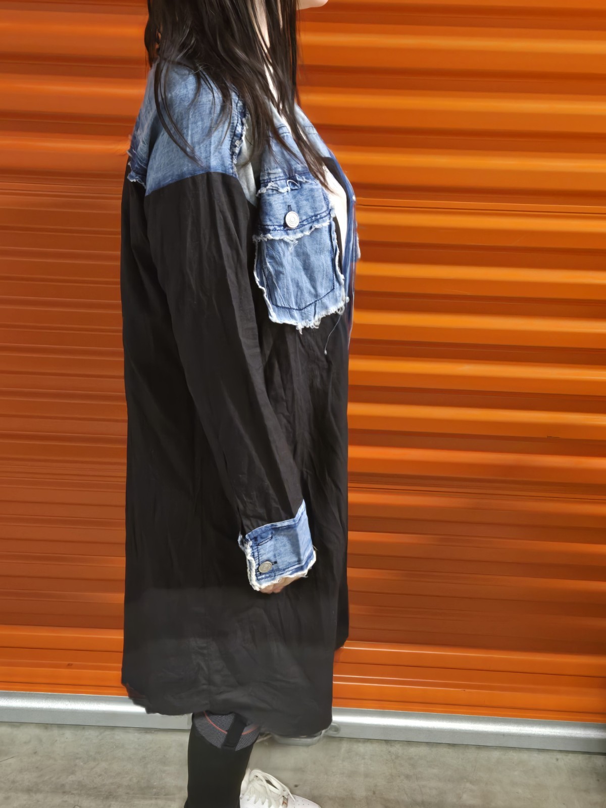 Thrill Jeans Denim Shirt Or Jacket Acid Wash Distressed Size Medium