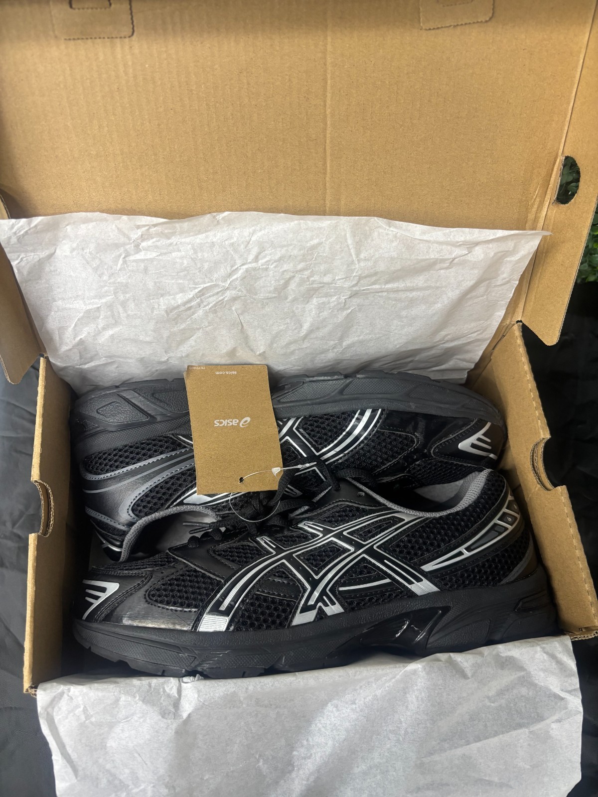 Asics Gel-1130 Black/Pure Silver Size 11 NEW