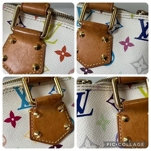 US Seller! Authentic Louis Vuitton Murakami vintage multicolor white Blanc Alma
