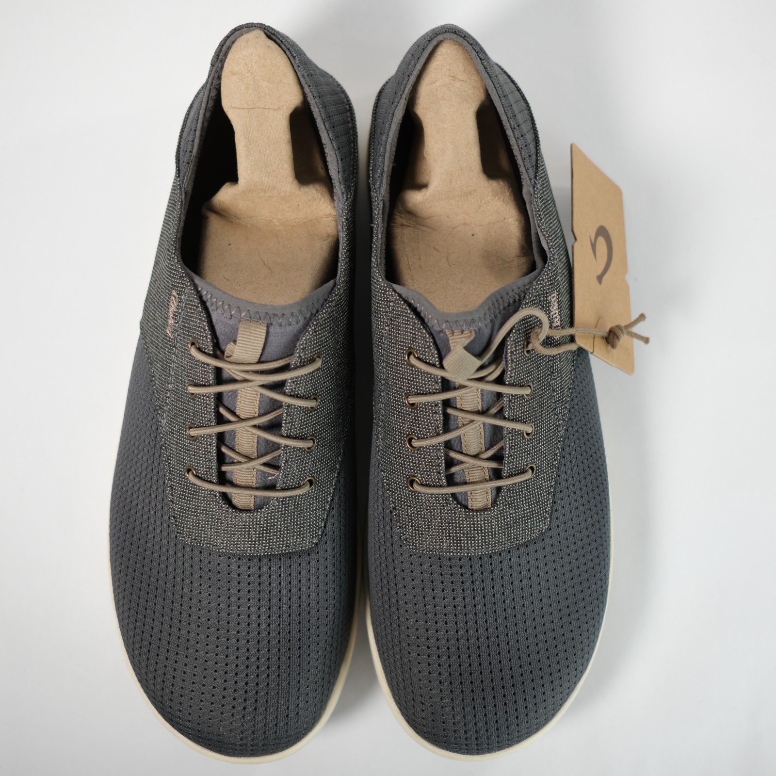 NWT OluKai Men’s Nohea Moku Charcoal Clay Mesh Lace-Up Shoes Size 12 NWOB