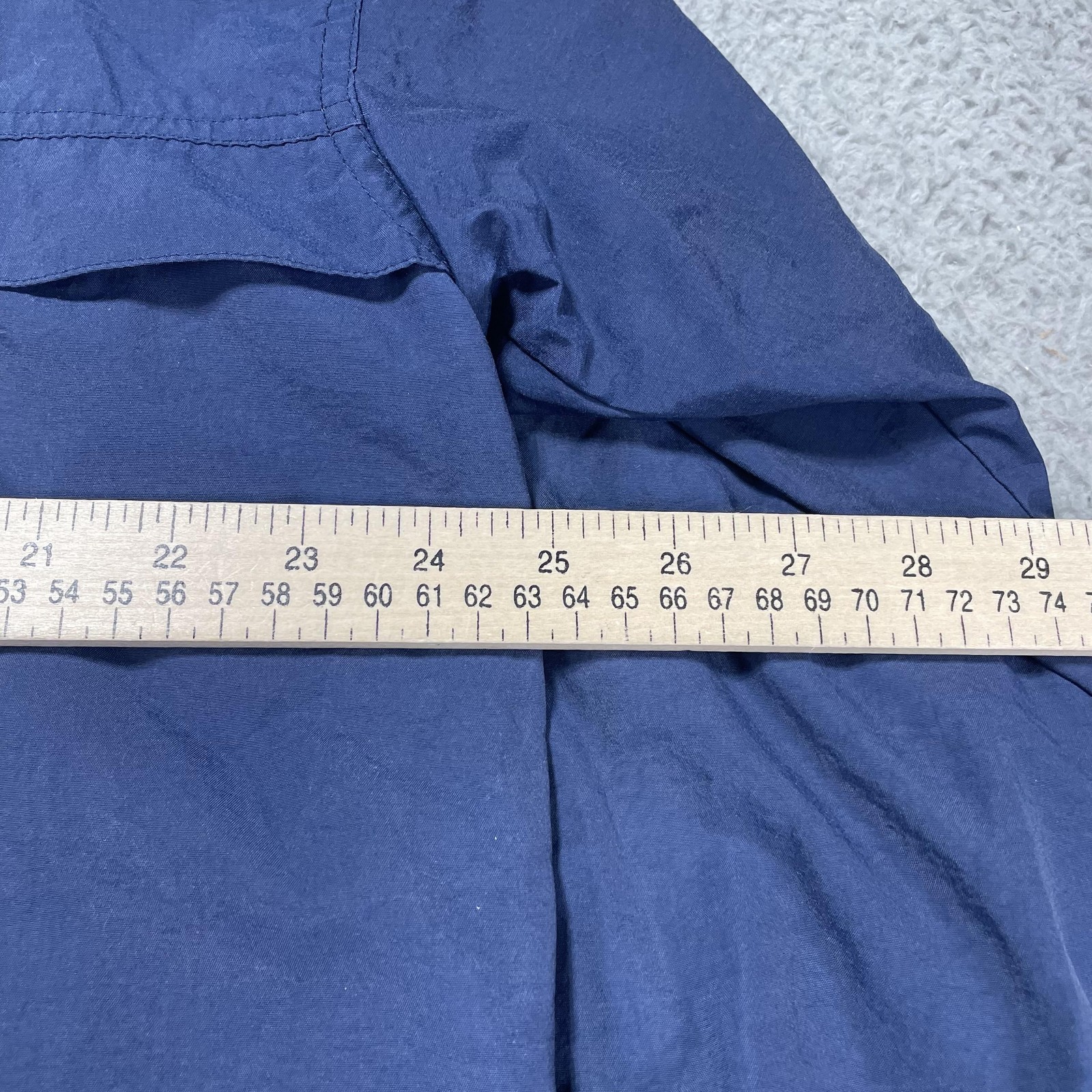 Vintage Gap Jacket Mens Medium Blue Green Nylon Hooded Anorak Pullover 90s