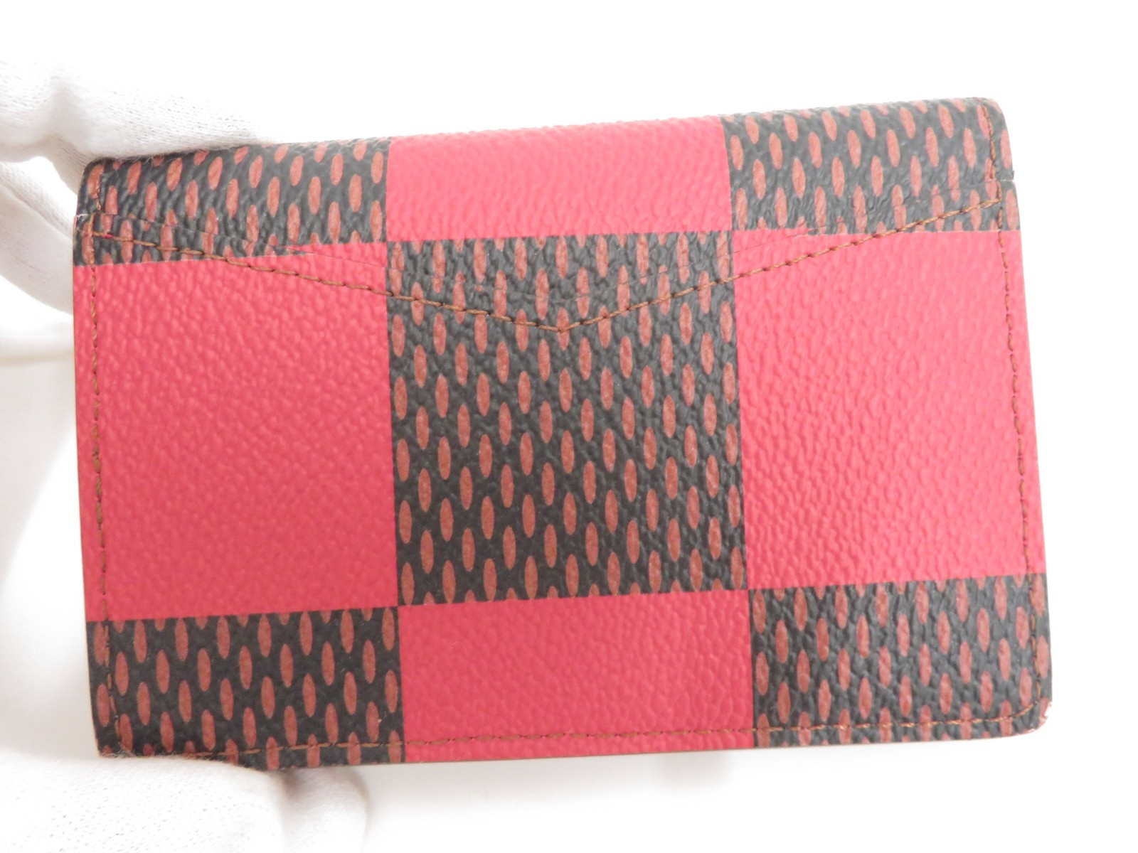 Auth LOUIS VUITTON Damier Giant Pocket Organizer de Poche Card Case F#53497