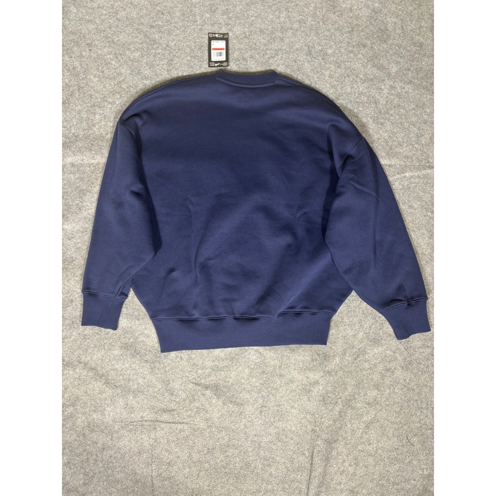 Under Armour Womens XS Oversized Varsity Crew Sweatshirt Navy Yellow Logo