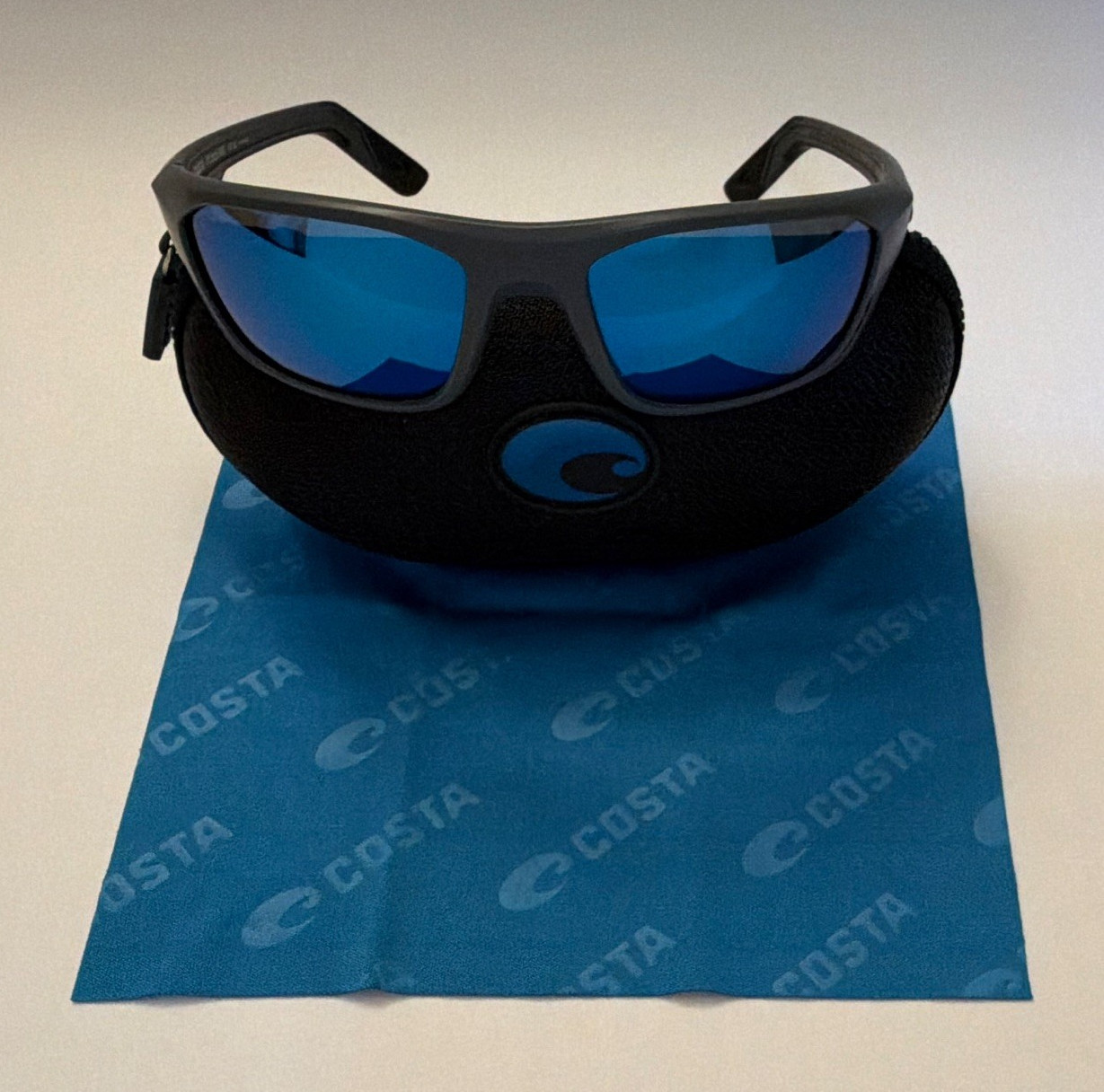 Costa Whitetip PRO Polarized Mirrored Blue Lens Gray Wrap Sunglasses