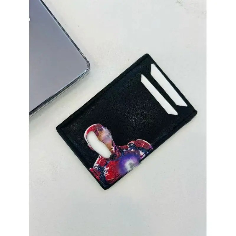 1pcs Leather Bat ID Card Holder Case Wallet Personalized SuperHero Mask Card Hol