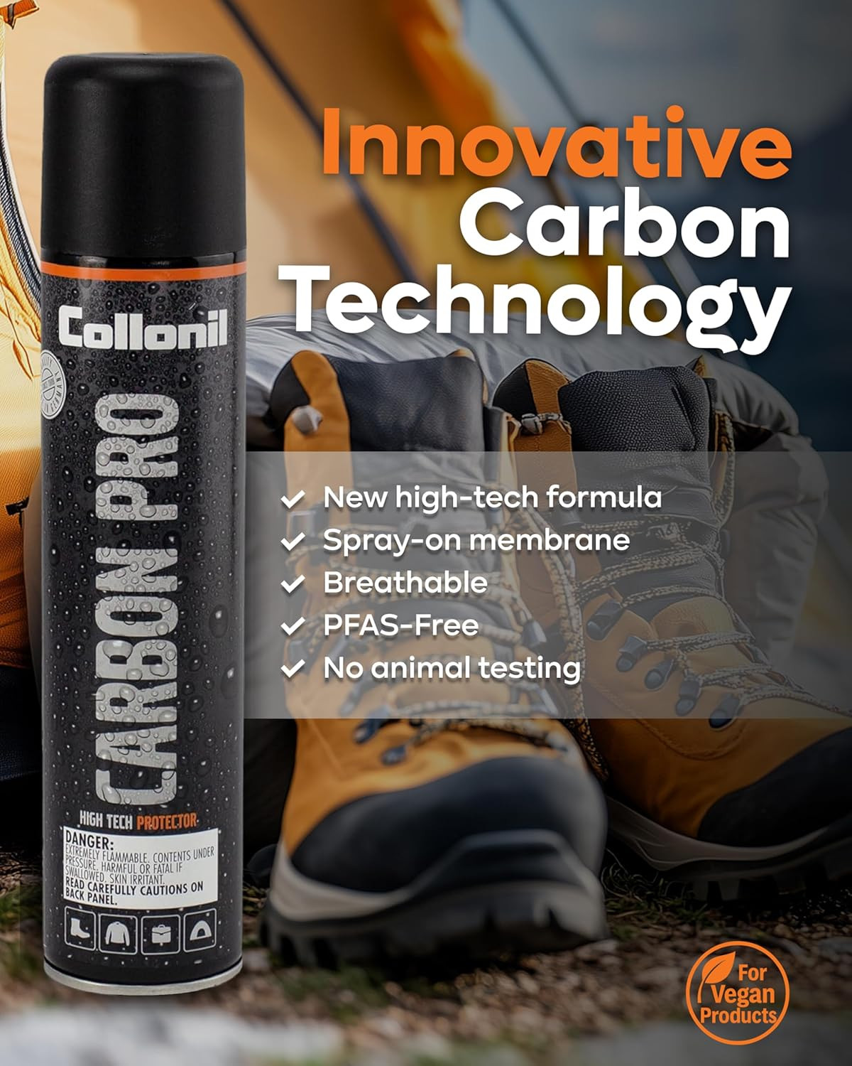 Carbon Pro L – Universal Shoe Protector Spray 10.1 Fl Oz – Waterproof & Stain-Re