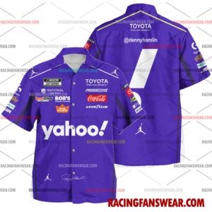 Denny Hamlin Nascar Racing 2026 Apparel Clothes Hawaiian Polo Shirts