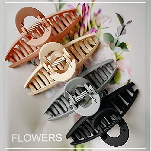 4.3 Inch Hair Claw Clips Large No Slip Big Matte Jaw Butterfly Clip 4 Colors