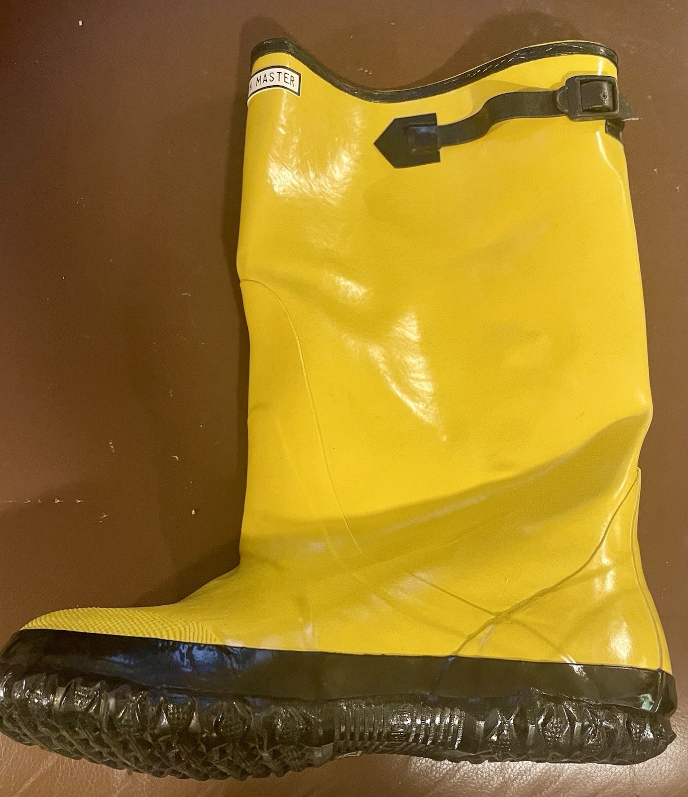 Men’s Rain Master Rugged Yellow Rubber Rain Slush Boots – Size 11-12