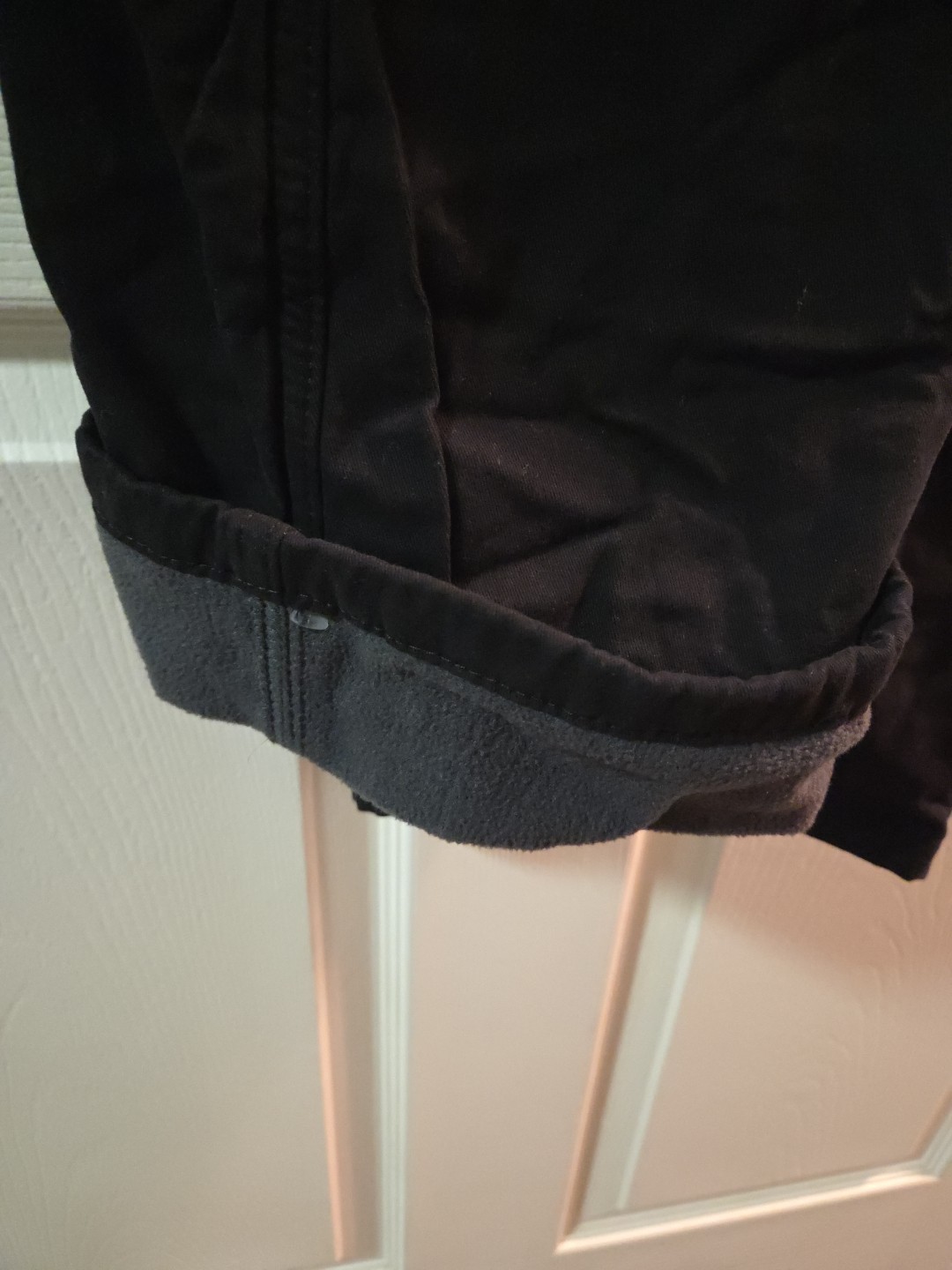 Wrangler Mens Fleece Lined Relaxed Fit Cargo Black Cotton Pants Size 34×30 NWT