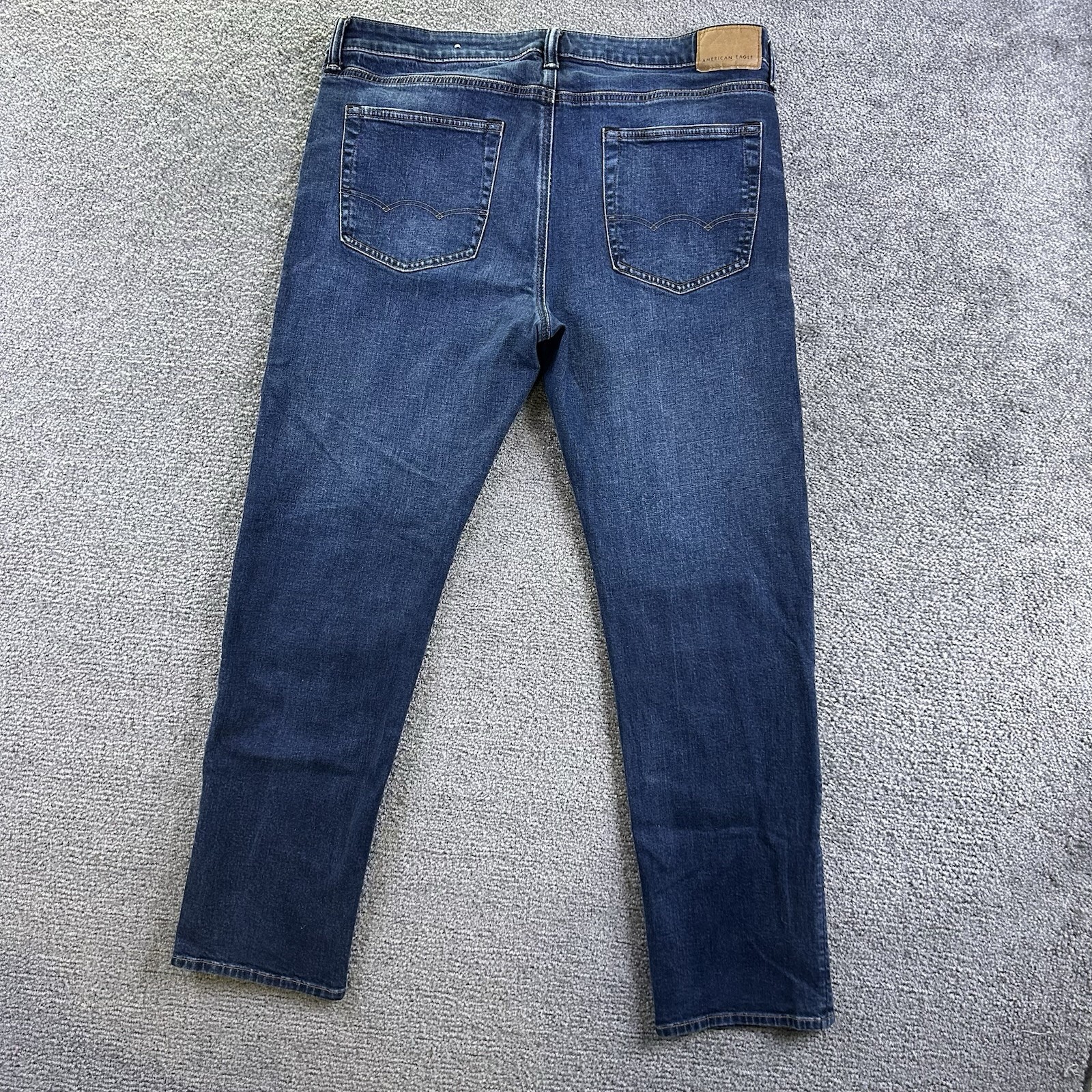 American Eagle Jeans Original Straight Mens Dark Wash 36×34 33 Air Flex Stretch