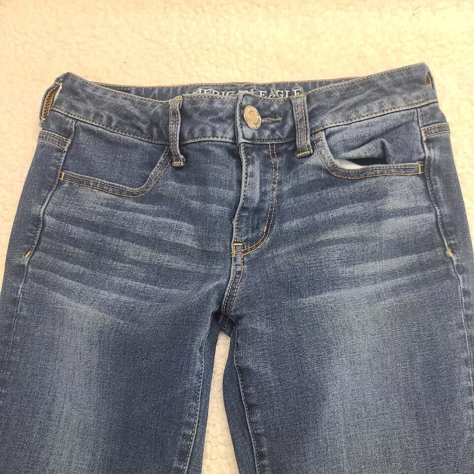 American Eagle Outfitters Jeans Womens 4 Blue Jegging Super Stretch X4 27×29