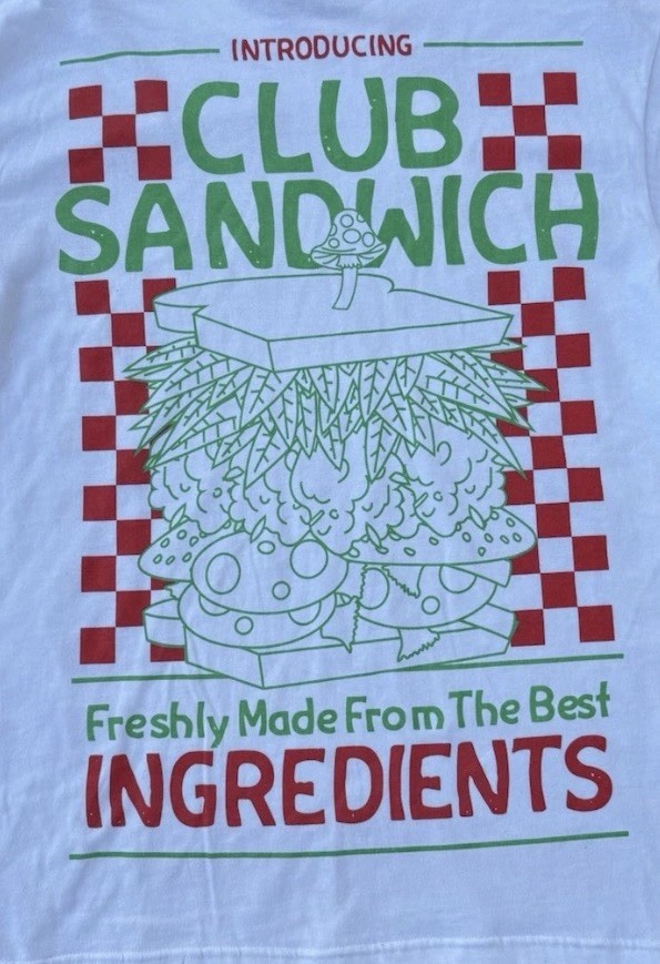 Wesc Club Sandwich Size Medium T-shirt Unisex Graphic White Tee Streetwear NWT