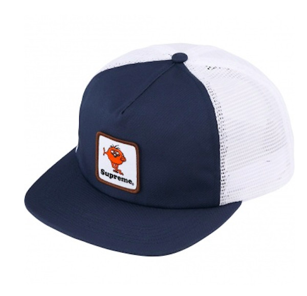 SUPREME FW23 CAMACHO MESH BACK 5-PANEL BLACK BROWN NAVY