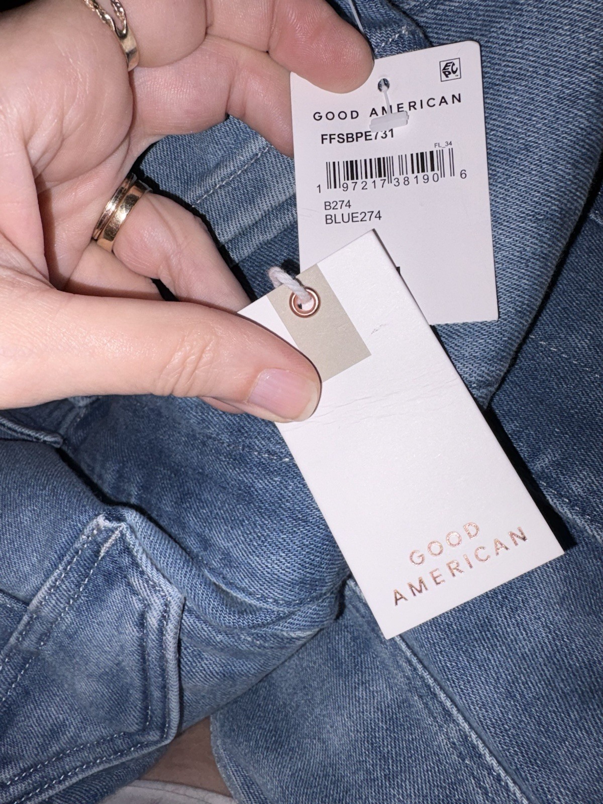 NWT Good American Fit For Success Denim Jumpsuit Size Petite M NWT