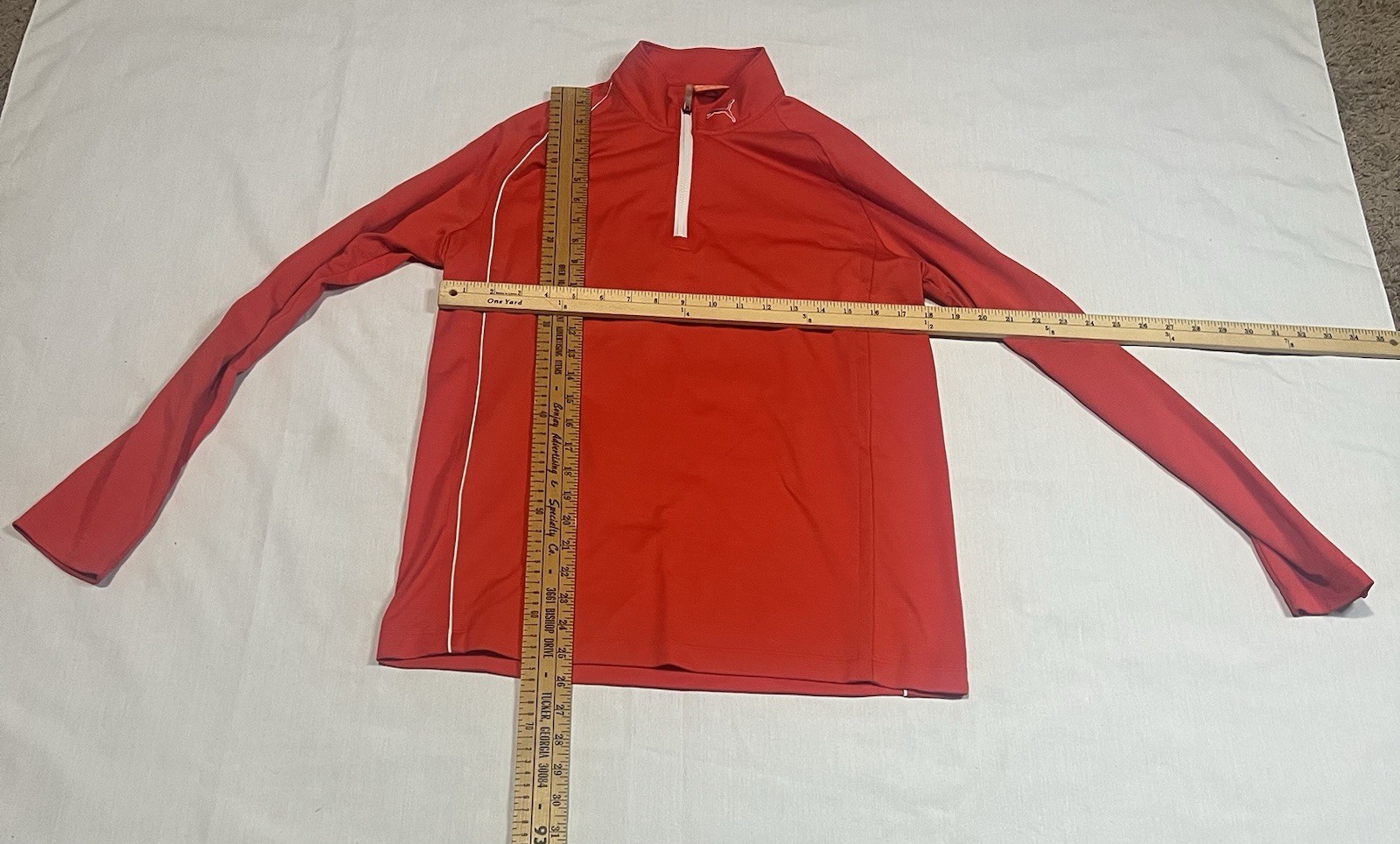 Puma 1/4 Zip Pullover Mens S Red Cobra Golf USP Dry Stretch Wicking Performance
