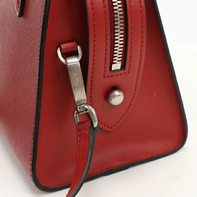 PRADA 1BA156 Saffiano Leather 2WAY Tote Bag Rosso Red Satchel Handbag Purse