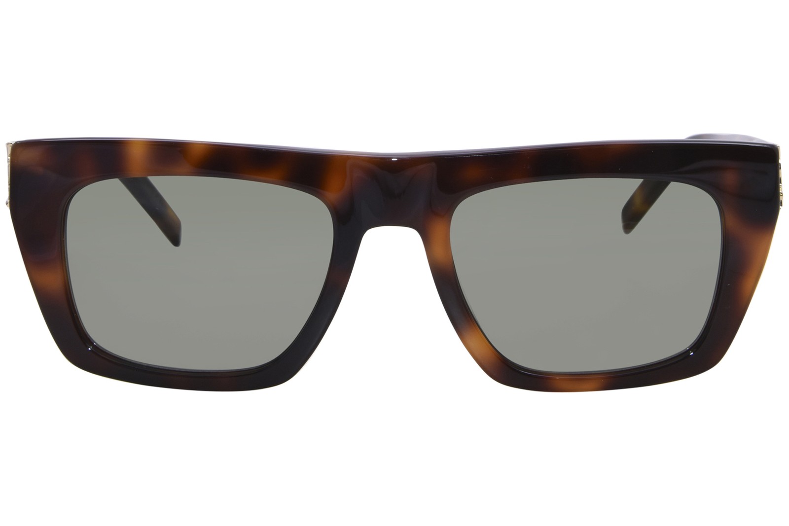 Saint Laurent SL-M131 003 Sunglasses Havana/Green Rectangle Shape 52mm
