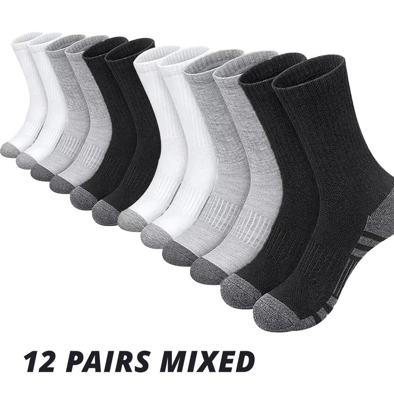 6-12 Pairs Mens Plain Solid Cotton Sports Ankle Athletic Socks Low Cut Size 9-13