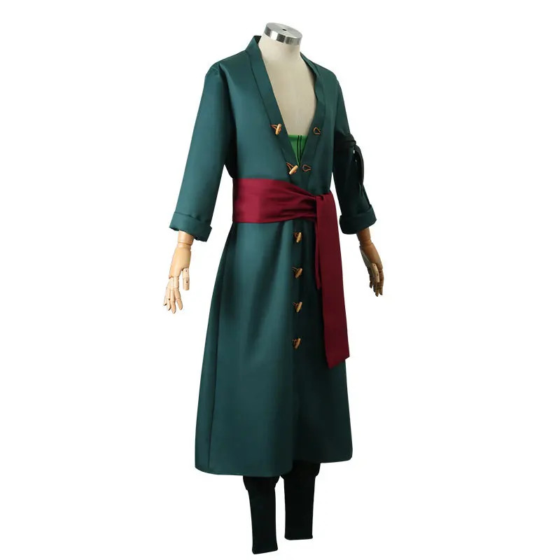 Roronoas Cosplay Costume Anime Kimono Robe Zoro Cloak Uniform Halloween Outfits
