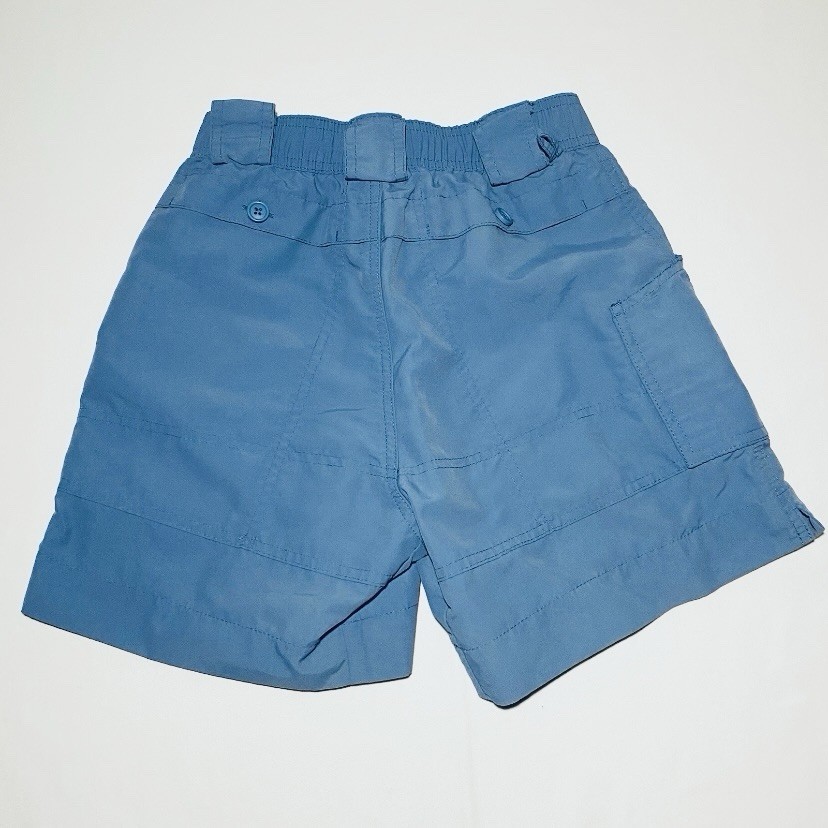 AFTCO Nylon Fishing Cargo Shorts Youth (10/12) 26” Blue Performance Pocket 5.5”