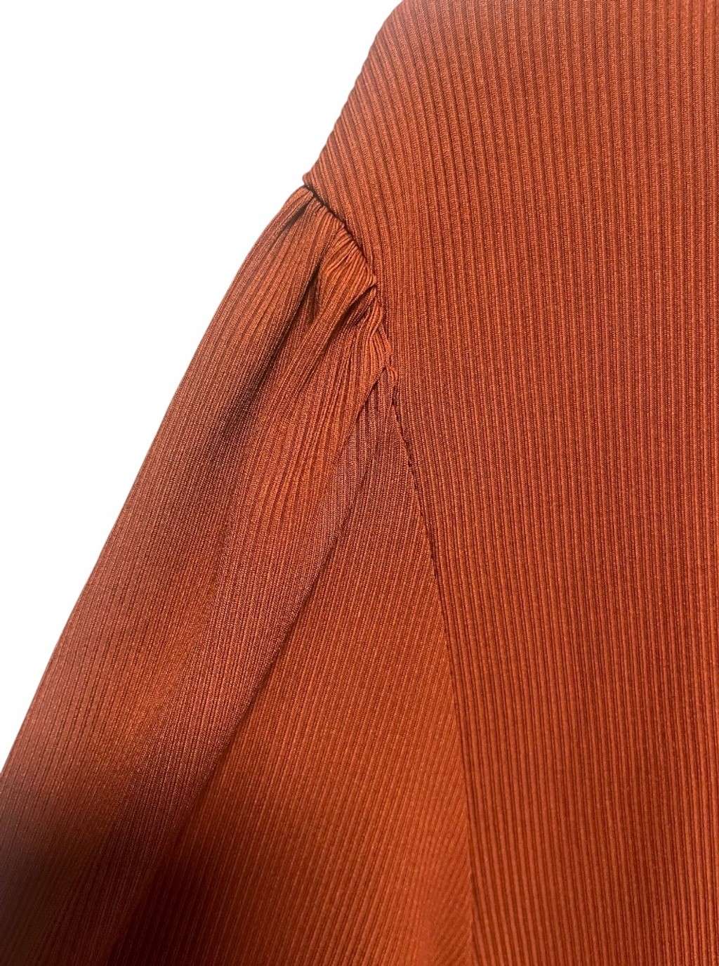 Women’s SHEIN Plus Rust/Burnt Orange Ribbed Long Sleeve Dress 4X