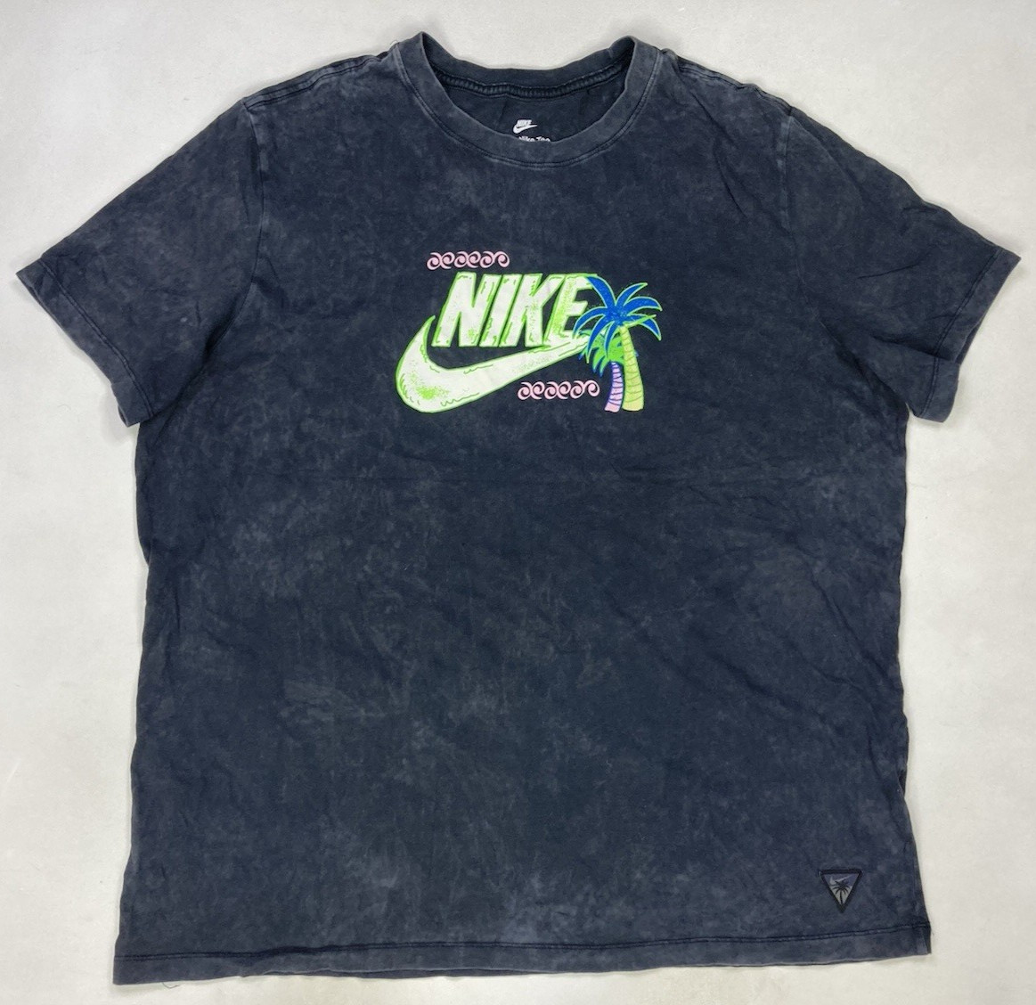 Nike Sportswear Beach Party Graphic T-shirt Men XXL Black Wash FB9788 010