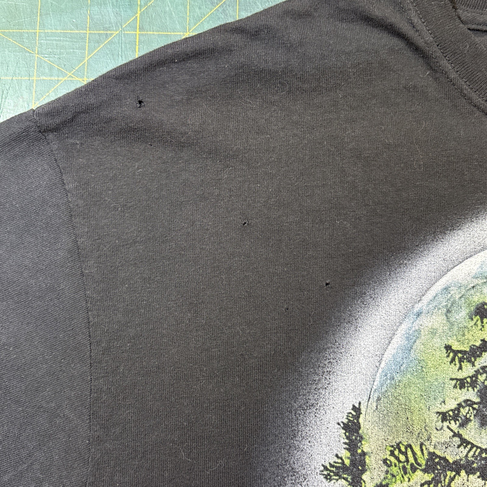 NWOT 2015 The Mountain Tami Alba Full Moon Night Wolves Black T-Shirt XL