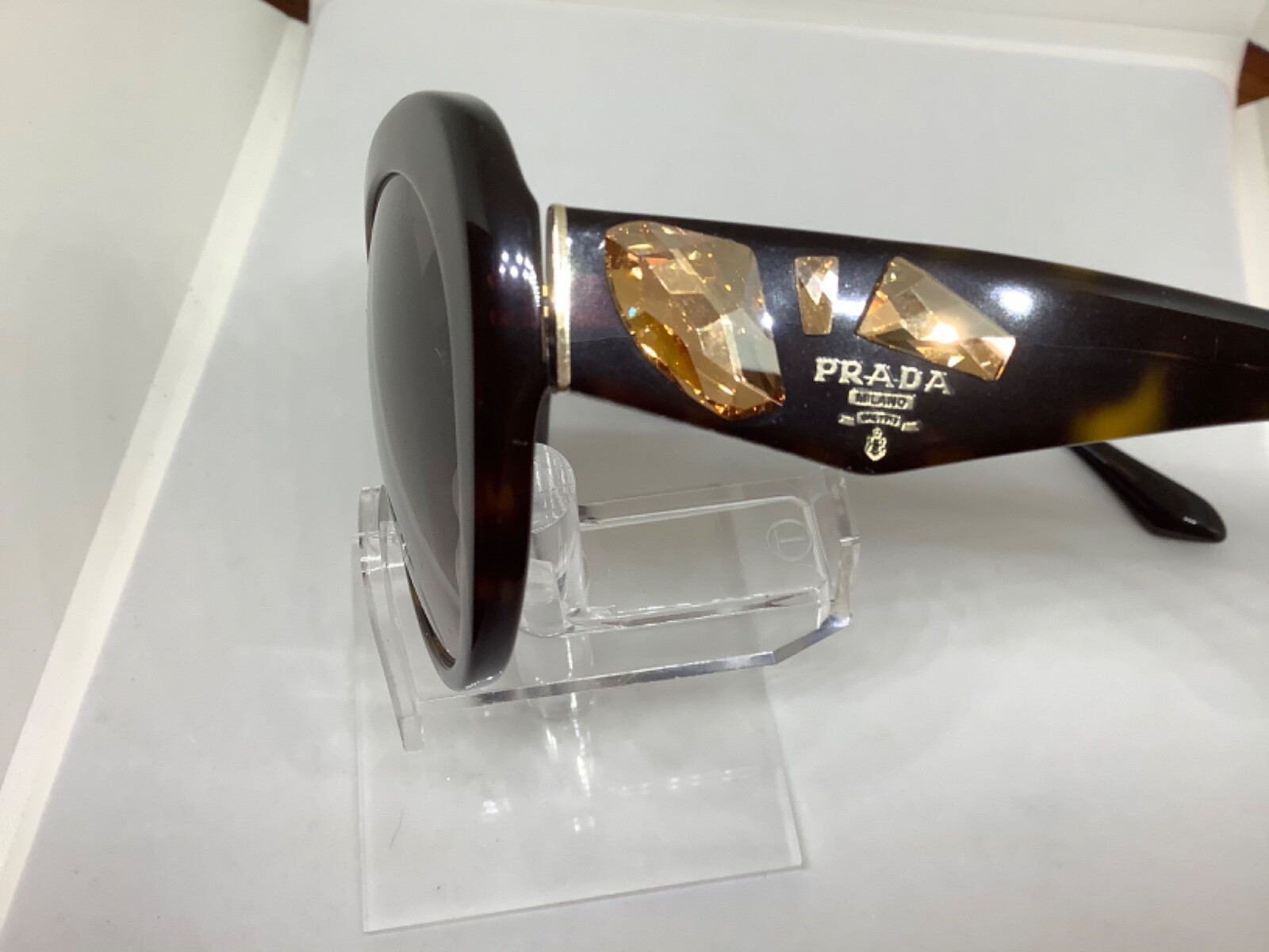 PRADA SPR26Q 2AU-3D0 56 PR26QS SUNGLASS HAVANA TORTOISE W/STONES VOICE LIMITED