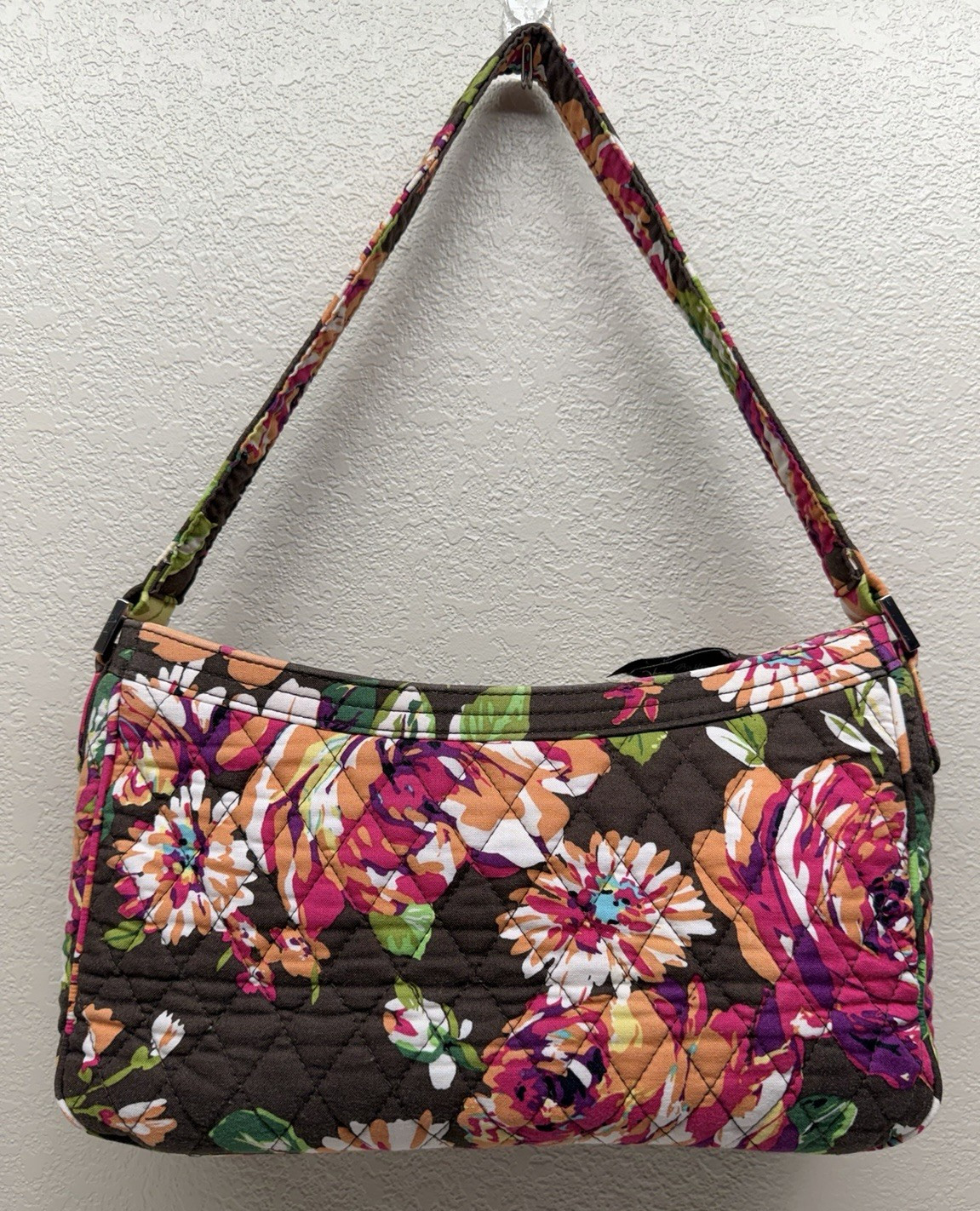 Vera Bradley English Rose Cassidy Quilted Purse Hand Bag Floral VGUC