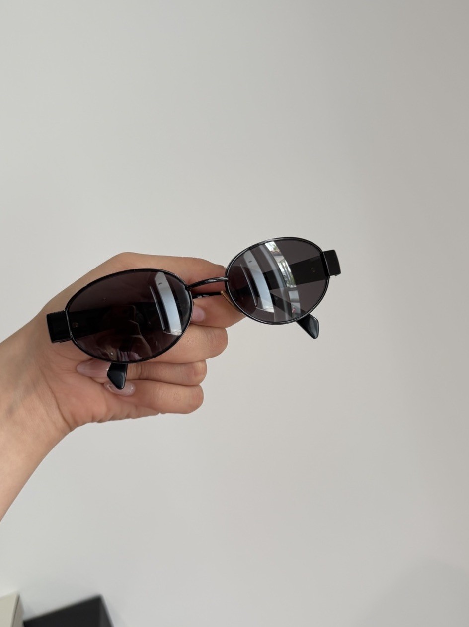 Celine Black And Gold Triomphe Metal 01 Sunglasses Authentic